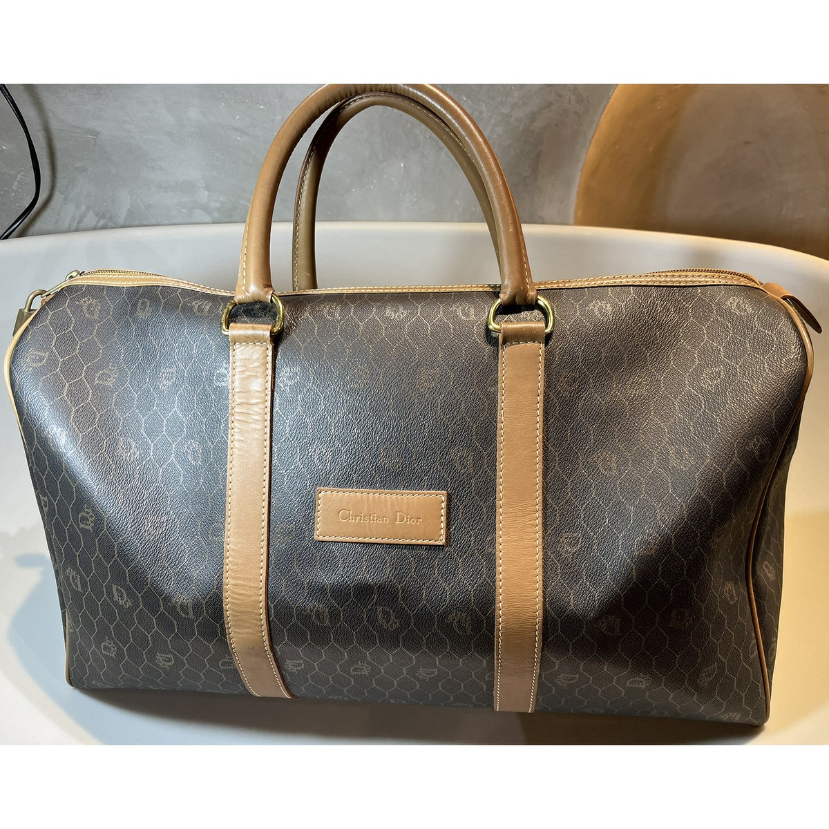 Christian Dior HONEYCOMB BOSTON HAND BAG