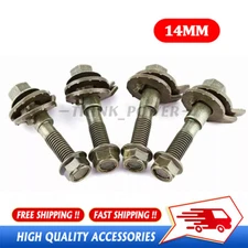 4 BOLTS 14MM FRONT LEFT & RIGHT CAMBER ALIGNMENT ADJUSTABLE CAM BOLTS KIT