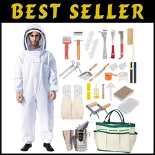 Professional Beekeeper Tool Kit with Beekeeping Suit