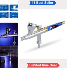 Dual Action Gravity Feed Airbrush 0.25mm Fine Detail Painting Acupressure Clog