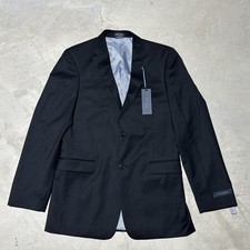 NWT 425 TOMMY HILFIGER Men Blazer Sport Coat 2-Button Suit Jacket 38 Black Wool