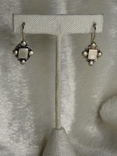 Vintage VHTF Silpada W0335 Oxidized .925 Sterling Square Bead Accent Earrings