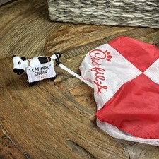 Chick-fil-A Parachute with Detachable Cow Advertising Plush Chickfila Promo Toy