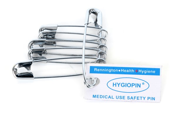 Hygiopin Safety Pins Pack Of 12 Chrome