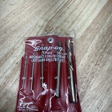 Snap-on Dbcl105 5 Piece Mechanics Length Cobalt Left Hand Drill Bit Set Newu