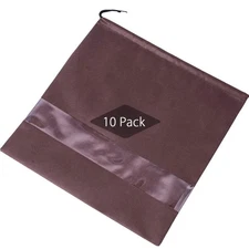 ® Set of 10 Non-woven 19.7"x19.7" Drawstring Dust Cover Bag with Visual Windo...