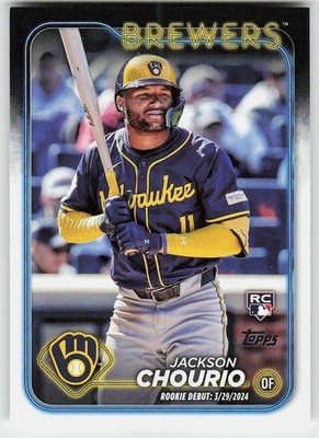 2024 Topps Update #US155 Jackson Chourio BASEBALL Milwaukee Brewers