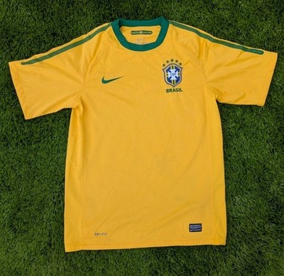 Brazil National Team 2010/2011 Home Yellow Nike Mens Small