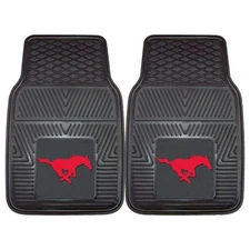 FANMATS 13010 SMU Mustangs 2-Piece Heavy Duty Vinyl Car Mat Set - 17" x 27", ...