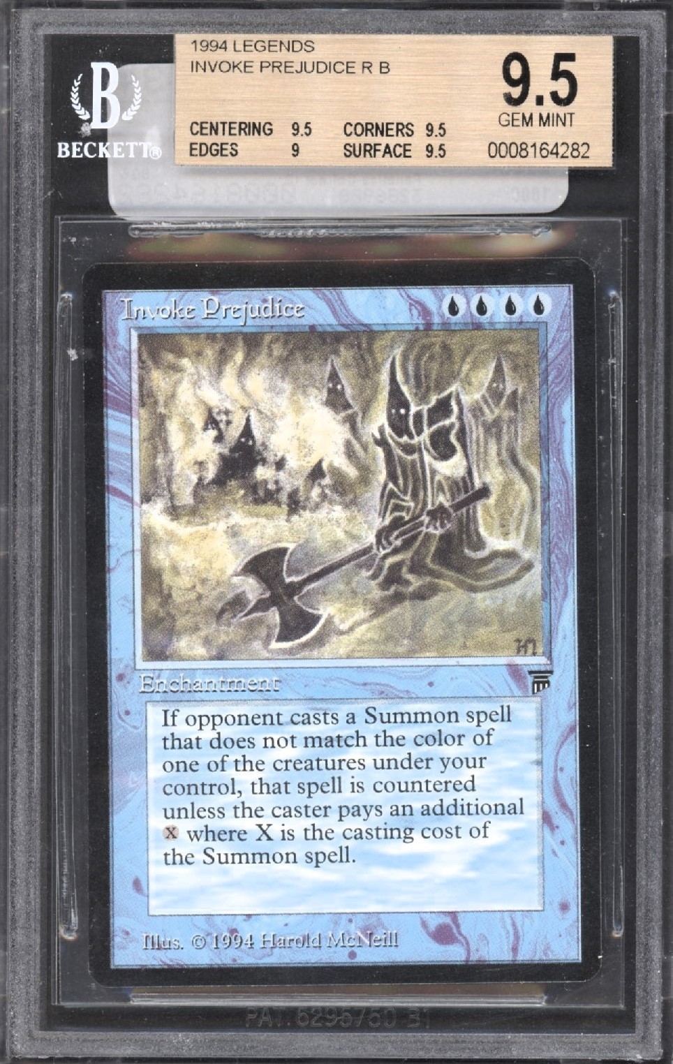 MTG Magic Gathering Invoke "Prejudice" BGS 9.5 (95,95,9,95) Legends English