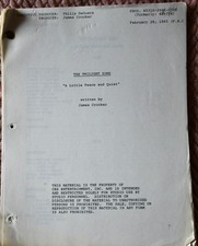 1985 The Twilight Zone "A Little Peace and Quiet" Original Screenplay Script