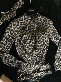 Agent Provocateur leopard bodysuit M corset top belt vintage Iona BODY pussy bow