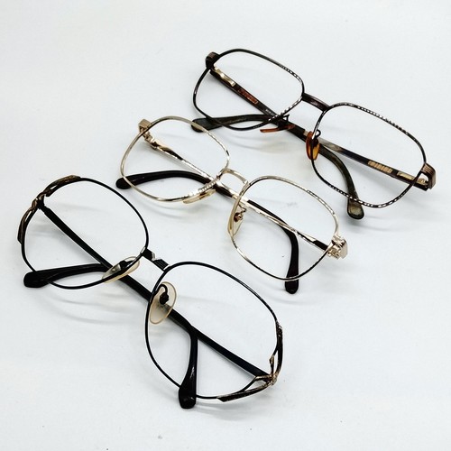 Burberry Yves Saint Laurent Eyeglass Frame 3 set Gold Metal 5852436