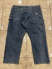 Mens 42X30 WRANGLER Denim Blue Jeans Carpenter utility Workwear Pants Distressed — photo 1