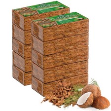 10 Pcs Coco Husk Chips for Plants - 11 LB 100 Organic Coconut Coir Chips wit...