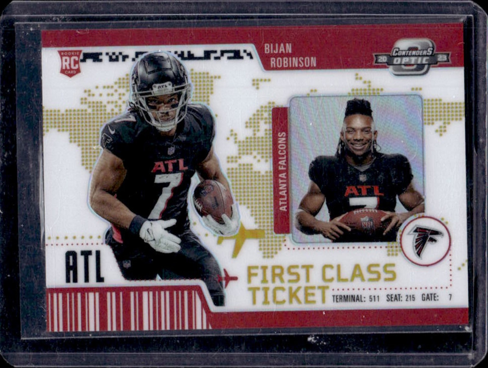 Bijan Robinson Panini Contenders Optic First Class Ticket #FCT6 Gold