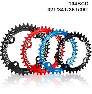 104BCD Fahrrad Kettenblatt schmal breit 32T 34T 36T 38T MTB Mountainbike Kurbelgarnitur