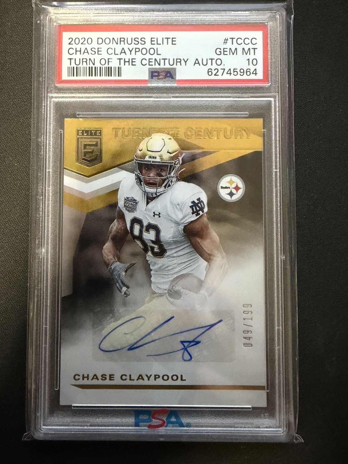 Chase Claypool Panini Donruss Elite Turn of the Century Autographs #TCCC Base
