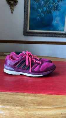 Adidas Women's Supernova Boost Sequence Running Red/Purple Shoes Size 10.5