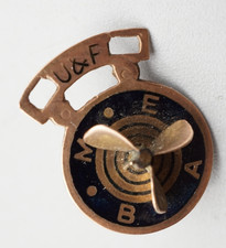 Vintage 10K Solid Gold U&F Engine Order Telegraph M,E,A,B Pin WEIGHS 1.5 GRAMS 1574.67 per troy oz