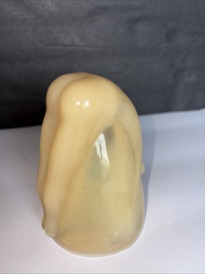 1930s Art Deco Bottoms Up Shot Glass Cup McKee 77725  Caramel  Risque