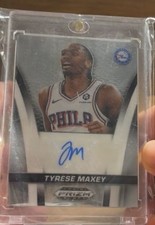 2024-25 PRIZM BLACK Tyrese Maxey FLASHBACK Signatures Auto #FB-MAX 76ers 🔥HOT🔥