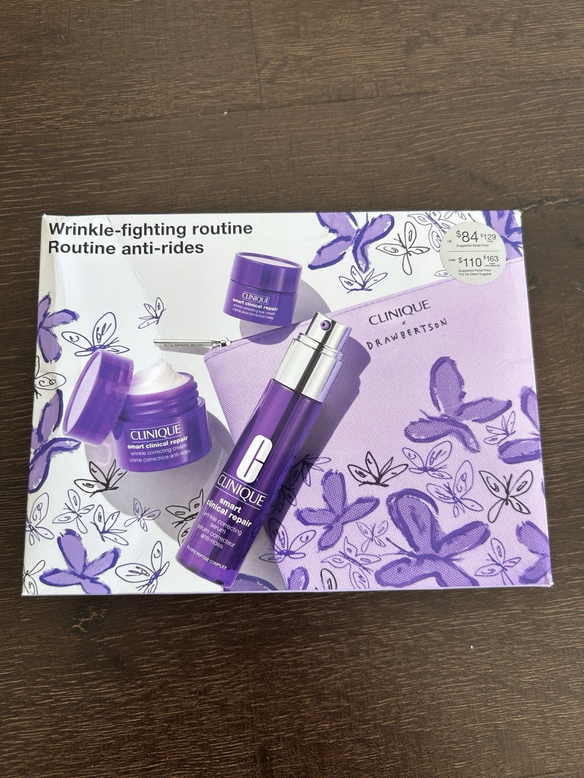 Clinique Wrinkle-fighting Routine Set  with Drawbertson cosm