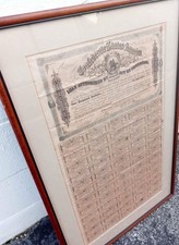 One Hundred Dollar Confederate Bond Series(Authentic Note) Framed