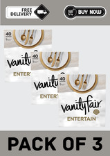 Vanity Fair Entertain Paper Napkins 40 Count - Pack of 3