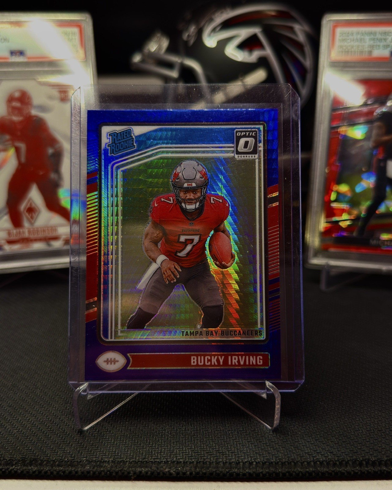 2024 Panini Donruss Optic Rated Rookie Bucky Irving #216 Blue Hyper Prizm