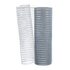 Decorative Mesh Ribbon, 10" x 10 Yard Mesh Ribbon Roll, Silver