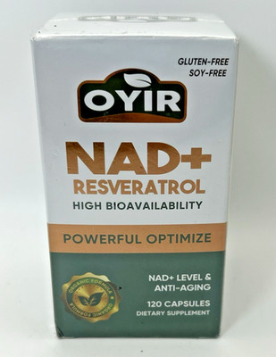 OYIR NAD+ Resveratrol High Bioavailability 120 Caps Anti-Aging EXP  5/28 B83