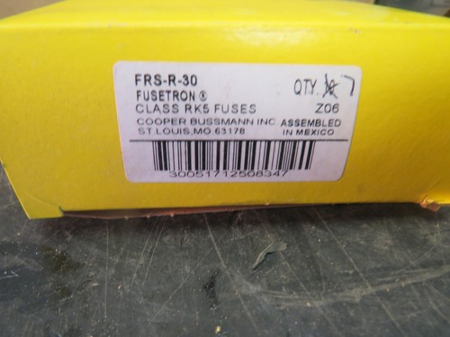 7PZ FUSIBILI BUSSMANN FRS-R-30 30 AMP (NUOVI) - Foto 5 di 6