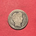 (1) Beautiful Antique 1907-S Barber Dime AG-ALMOST GOOD NICE FILLER