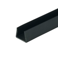 Plastics Black 1/2'' UChannel/CChannel 36 Inch Lengths 4 PCS