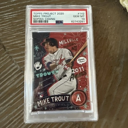 2020 Topps Project 2020 Mike Trout PSA 10 Sophia Chang PSA 10