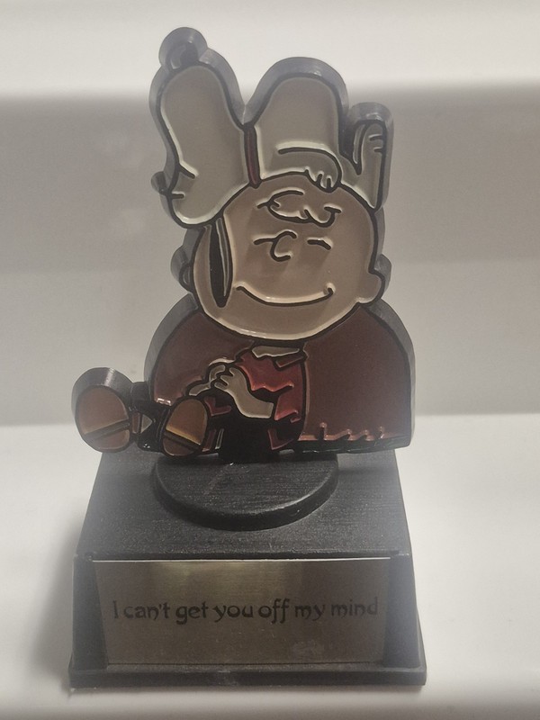 Aviva Snoopy Trophy Vintage Peanuts Charlie Brown I Can't Get You Off My Mind