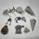 Lot Of 11 Vintage 1990s Galoob STAR WARS Micro Machines Fighters Ships w/ Stands