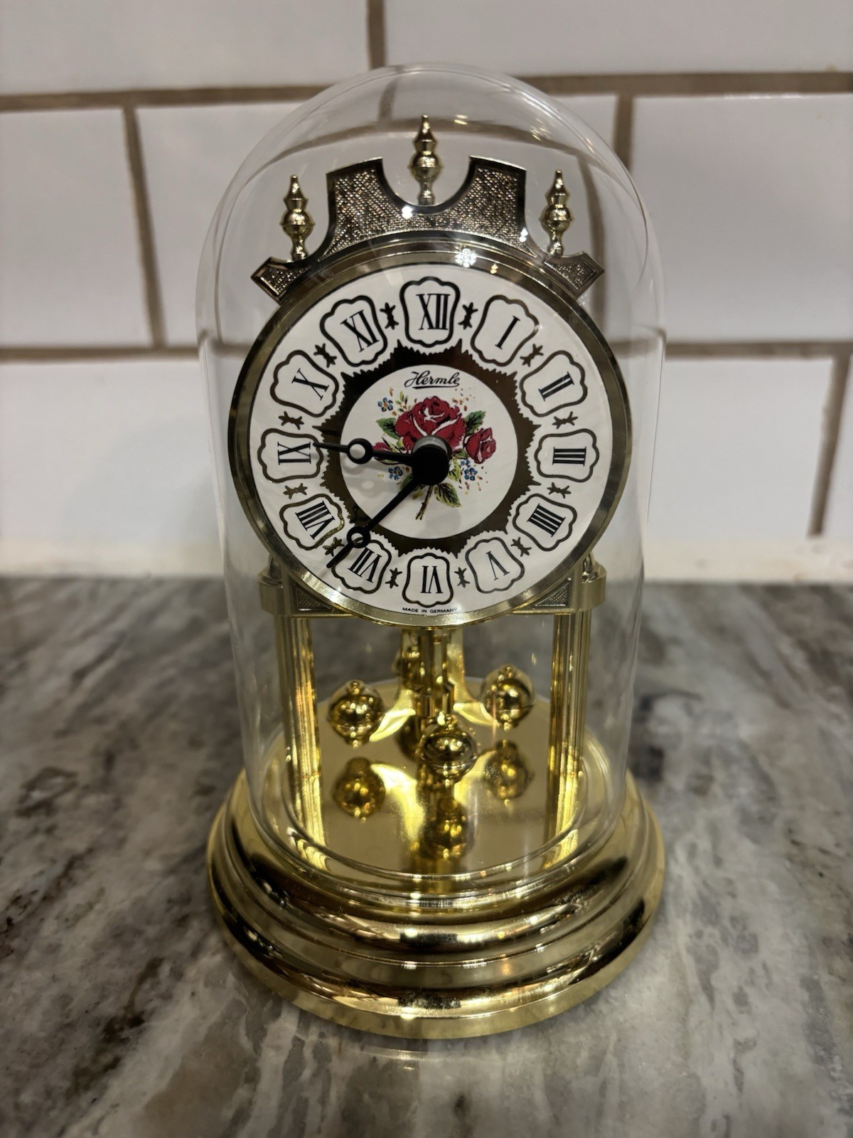 Hermle Anniversary Clock 6 1/2&rdquo; Tall - Non Working Clock - Pendulum Works
