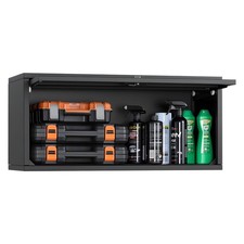 Metal Wall Cabinet, 27.56W x 12.01D x 14.02H Inch, Floating Garage Tool Ca