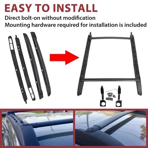 Barras transversales laterales para techo superior Toyota Tacoma doble cabina 2005-2023 2018 Foto 4 de 4