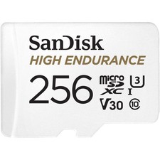 SanDisk High Endurance 256GB UHS-I microSDXC Memory Card with SD Adapter