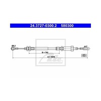 ATE Handbremsseil Vorne FüR Citroen Jumper Fiat Ducato Peugeot Boxer