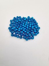 Fly Tying  25 Packs  4-5mm Metallic Kingfisher Blue Countersunk Brass Beads.