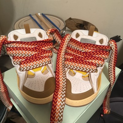 Lanvin Curb Yellow Suede Sneakers Size 45/12 | eBay