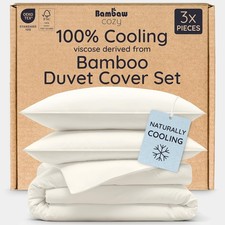 100 Viscose Derived from Bamboo Duvet Cover King Size - 3 Piece Duvet Cover Set