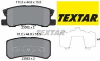 Textar 2358202 Bremsbelagsatz FüR Scheibenbremse Bremsbelagsatz