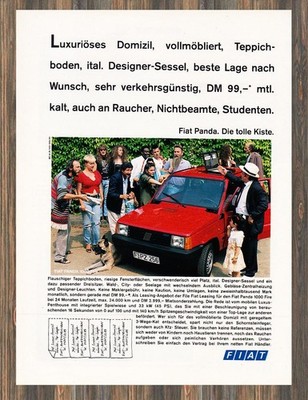 Fiat Panda - Reklame Werbeanzeige Original-Werbung 1991 (3)