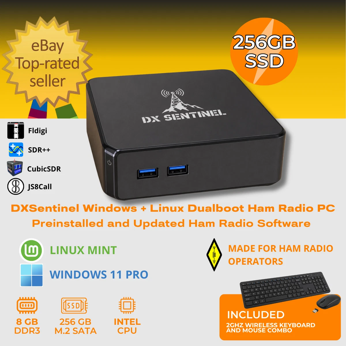 Intel Celeron SSD (Solid State Drive) 8 GB RAM PC Desktops & All 