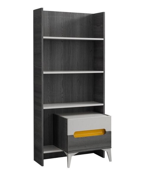 BüCherregal Grau Regal Schrank Holz FüR Kinderzimmer Jugendzimmer MöBel-image